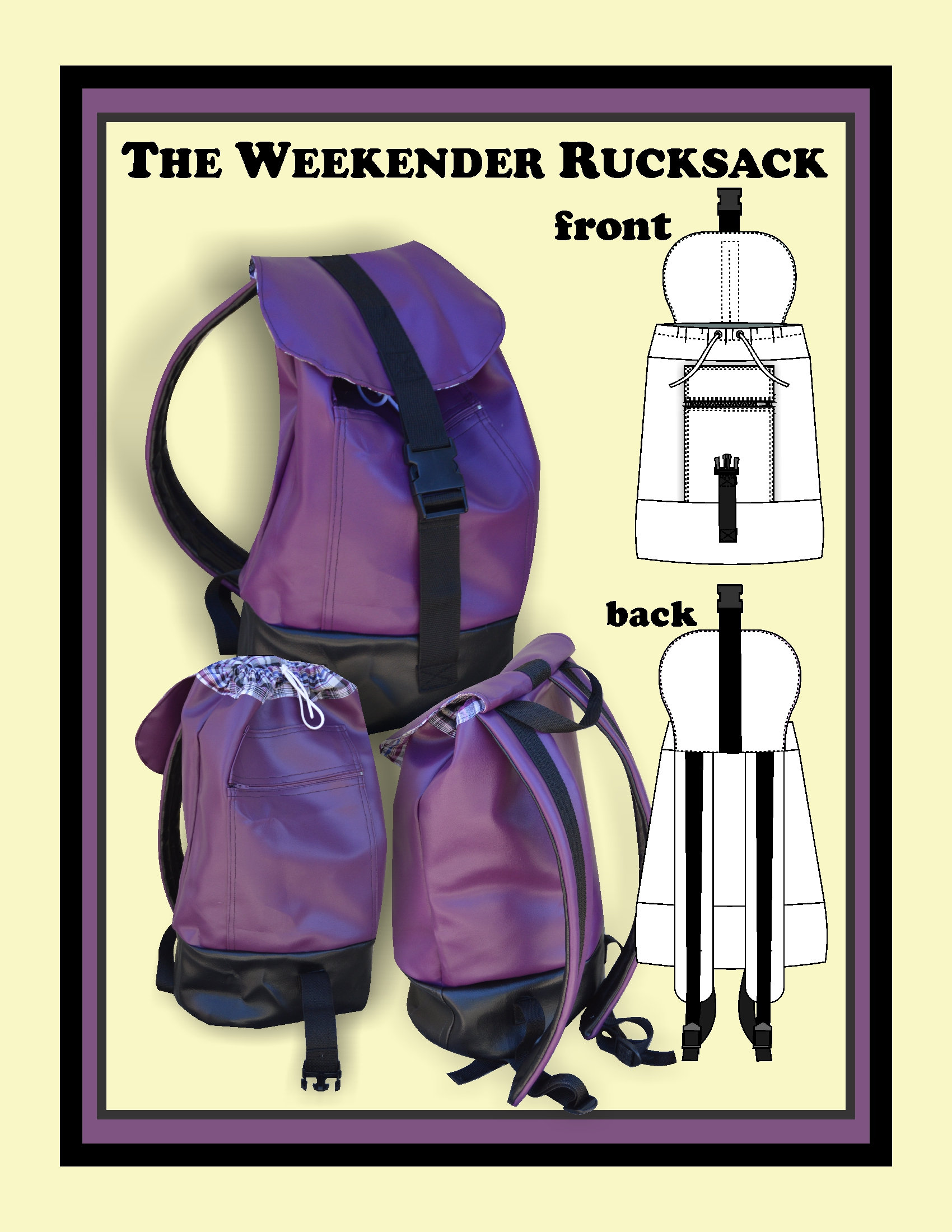 Sew She Can Rucksack Pattern The Weekender Rucksack - PDF Sewing Pattern - Etsy