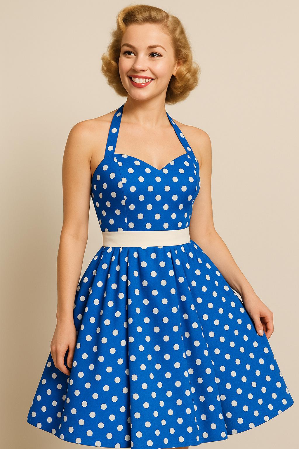 open lace back dress 2017 Women Polka Dot Dress Big Swing Vestidos Retro Robe Casual Prom  Rockabilly Party Dress 50s 60s Pinup Vintage Dresses – Sekhon Family Office main image 1