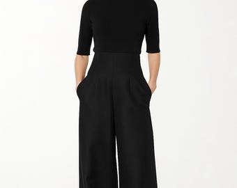 Wirklich einfache Hose mit weitem Bund und hoher Taille - PDF Schnittmuster - Größen XS bis XXLarge