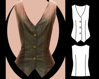 Sewing Pattern: Angelique ladies waistcoat