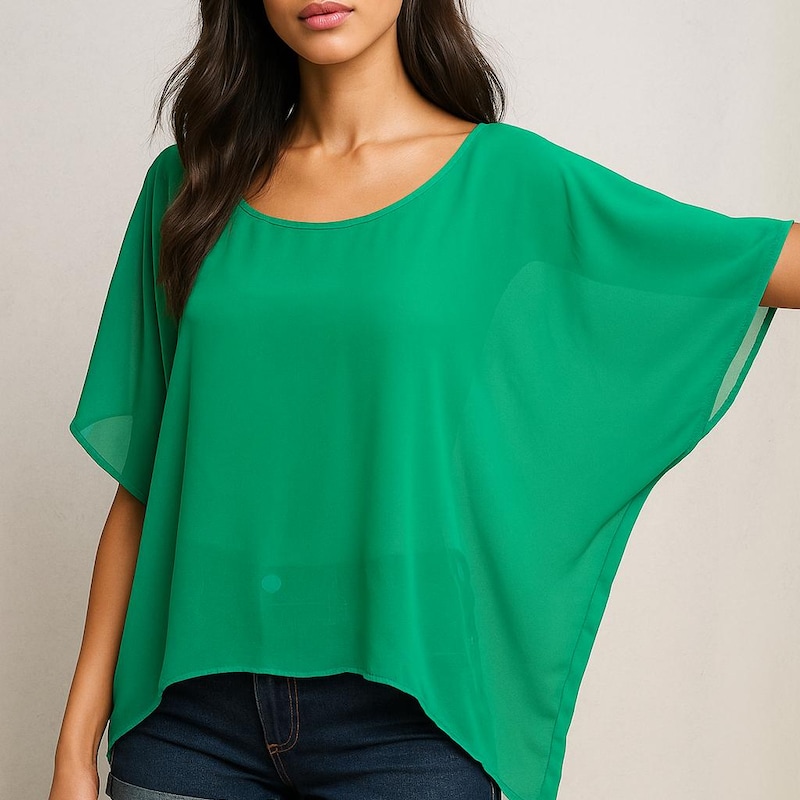 Rainy Chief Rainbow Yellow Women's Batwing-Sleeved Blouse T shirt