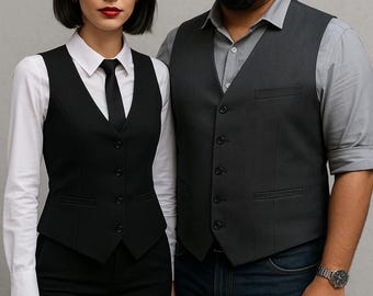 Weste Schnittmuster: Einfache Weste für Herren & Damen (Digitaler Download)