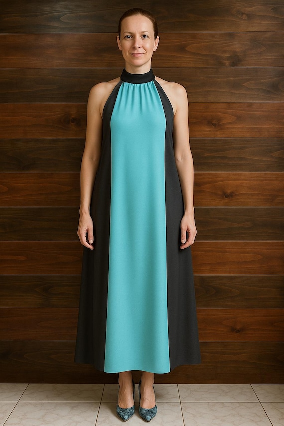 Vestido Longo Clea Molde de Costura em PDF tamanhos 2/28 a 16