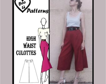 High Waist Culottes - PDF Sewing Pattern