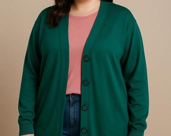 Ladies Cut-and-Sew Cardigan - PDF Sewing Pattern - Sizes XSmall to XXXLarge