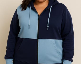 Color Block Hoodie - PDF Schnittmuster - Größen XS bis XXXLarge