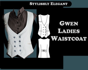 Gwen Ladies Waistcoat Sewing Pattern