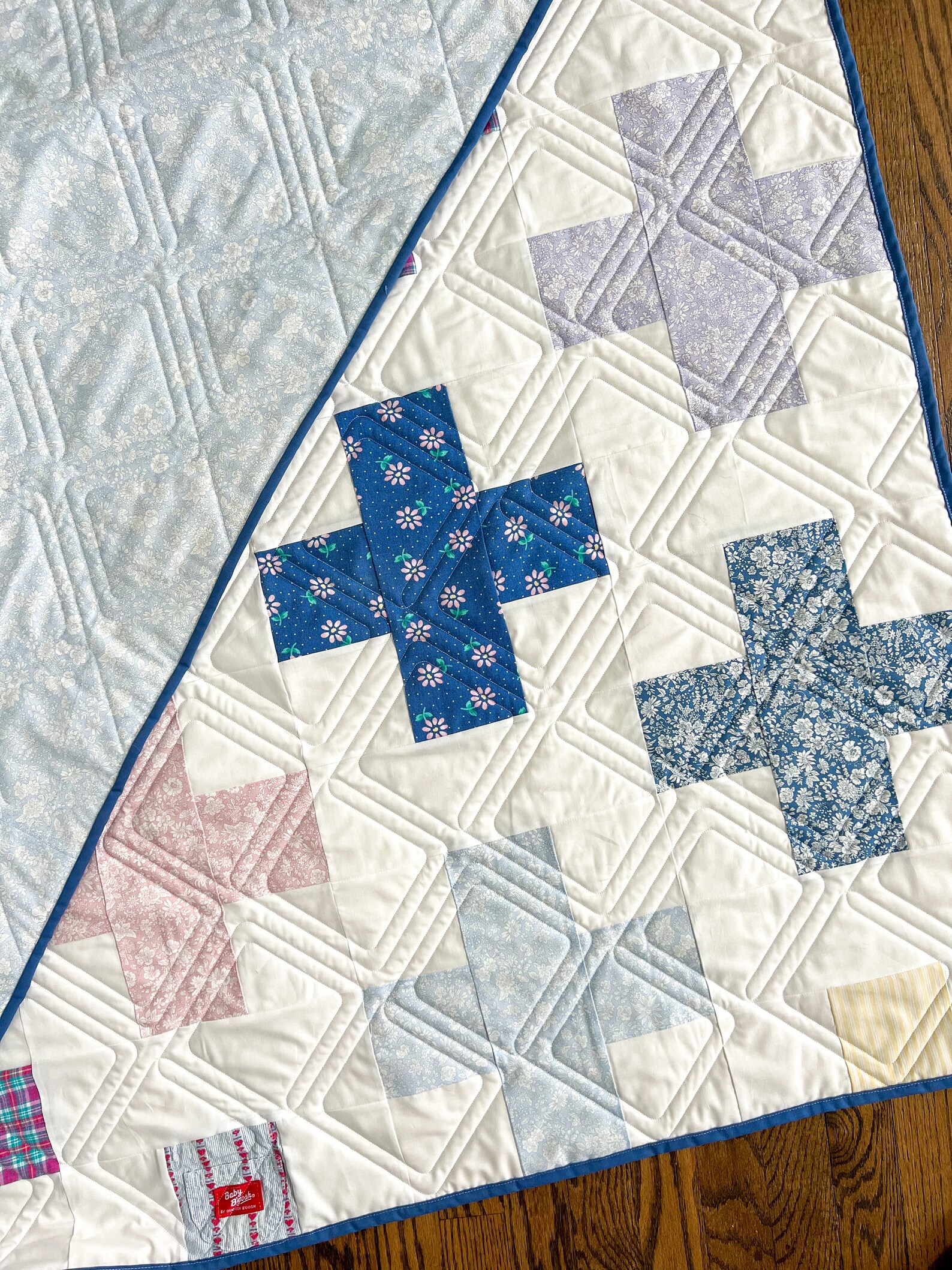 Custom Plus Sign Baby Quilt Memory Quilt Cross Crib Quilt Etsy