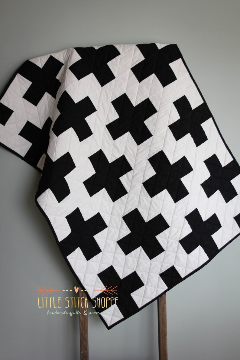 Custom Plus Sign Baby Quilt Memory Quilt Cross Crib Quilt Etsy