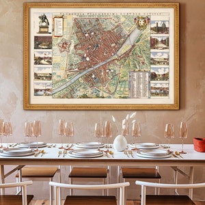 Florence map, 6 sizes up to 60x40″ (150x100cm) Old Italian map of Florence, Tuscany, Italy 1660 in high resolution gallery quality prints