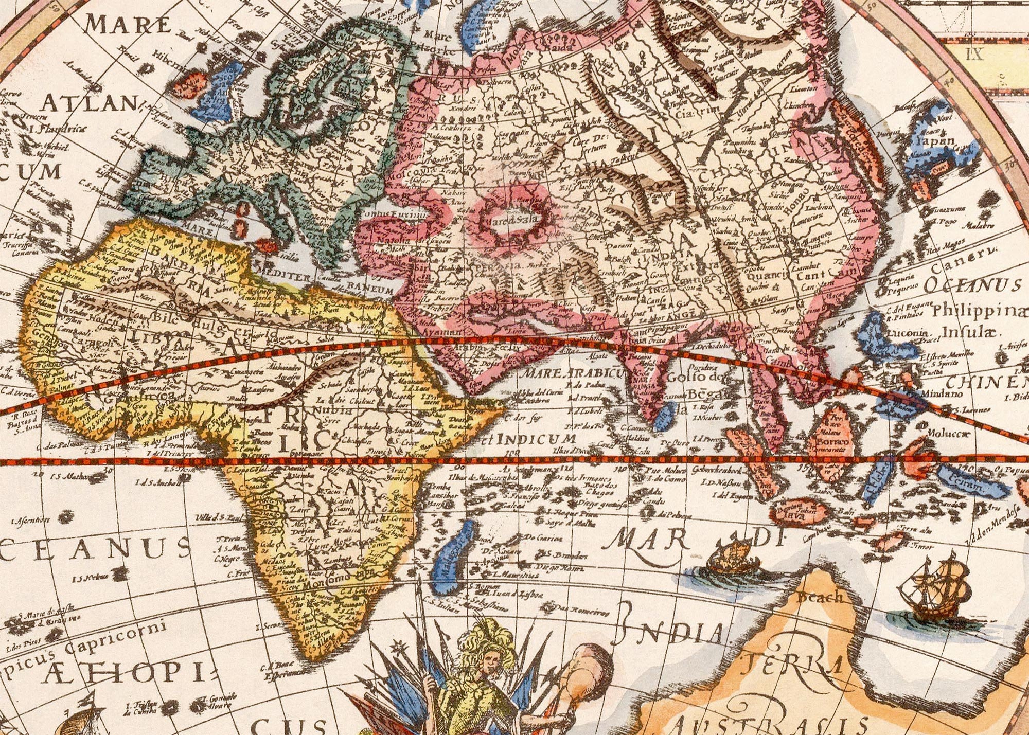 Zodiac World Map 1615, Old Map of Star Constellations With Zodiac World Map 1615, Old Map of Star Constellations With