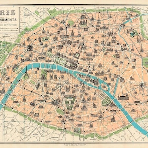 Professionally restored from high resolution scan of rare vintage map