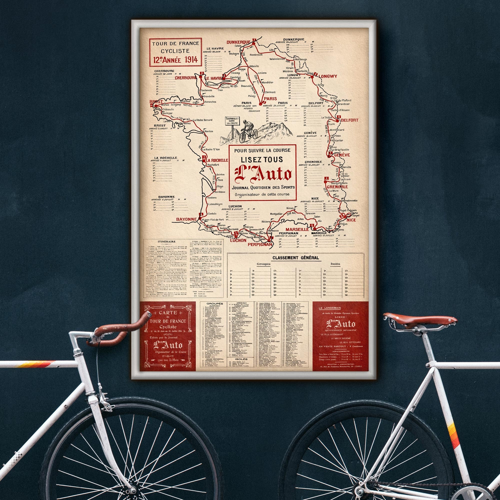 Calendrier Souvenir Tour De France 1969 Aubagne Proceram