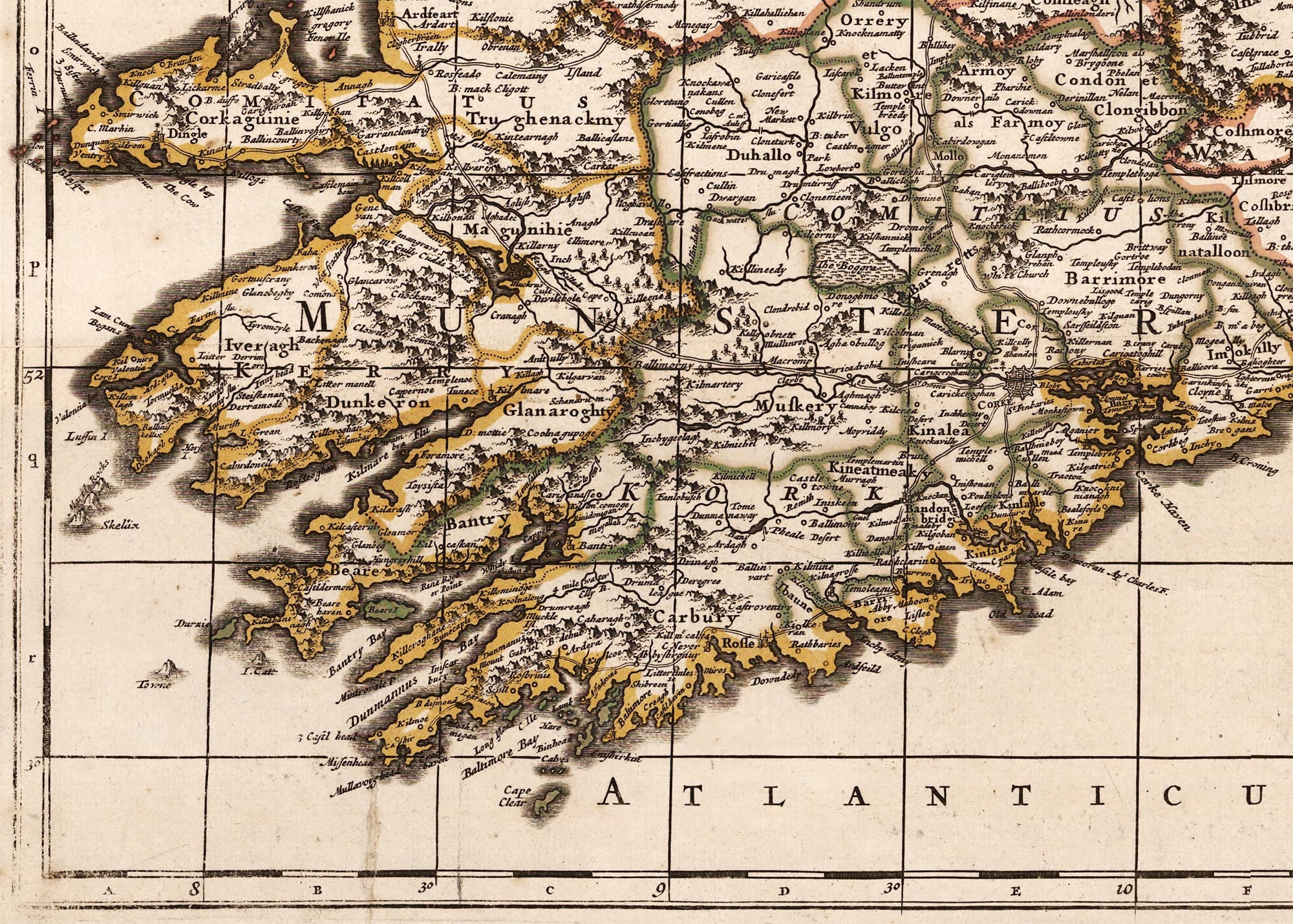 Carte ancienne de l'Empire turc et de la Perse, vers 1890 En vente sur