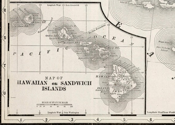 1891年のカリフォルニア州地図、高解像度プリント最大24x36インチ（61