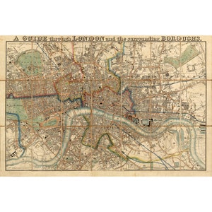 Old Map of London LAST COPY 30 X 20 Inches Print of Vintage Victorian ...
