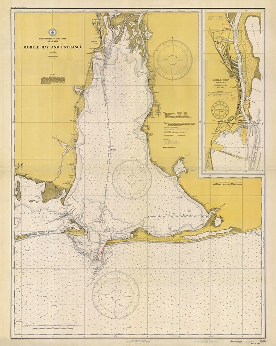 Mobile Bay Navigation Chart