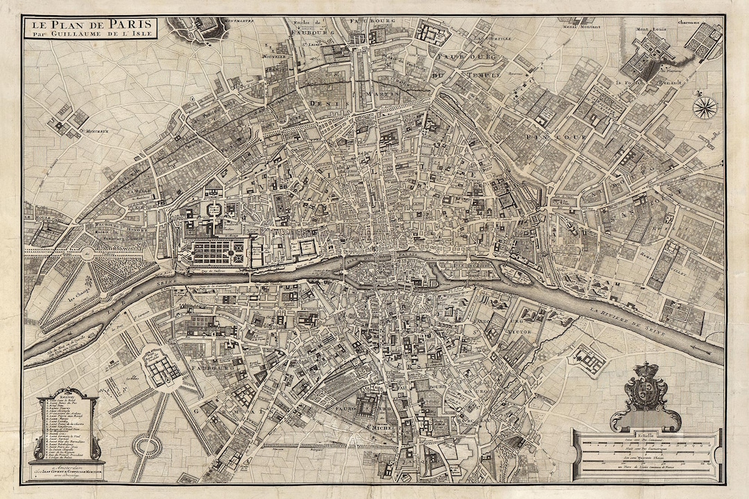 みや　額装　西洋古地図　1856年　 Levasseur 「パリ全図」美品 il_1080xN.3695493242_7vp5.jpg