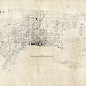Nashville map 1860, Vintage map of Nashville, TN in high resolution prints up to 36x24&quot; (91x61cm) large Nashville poster, wall map print