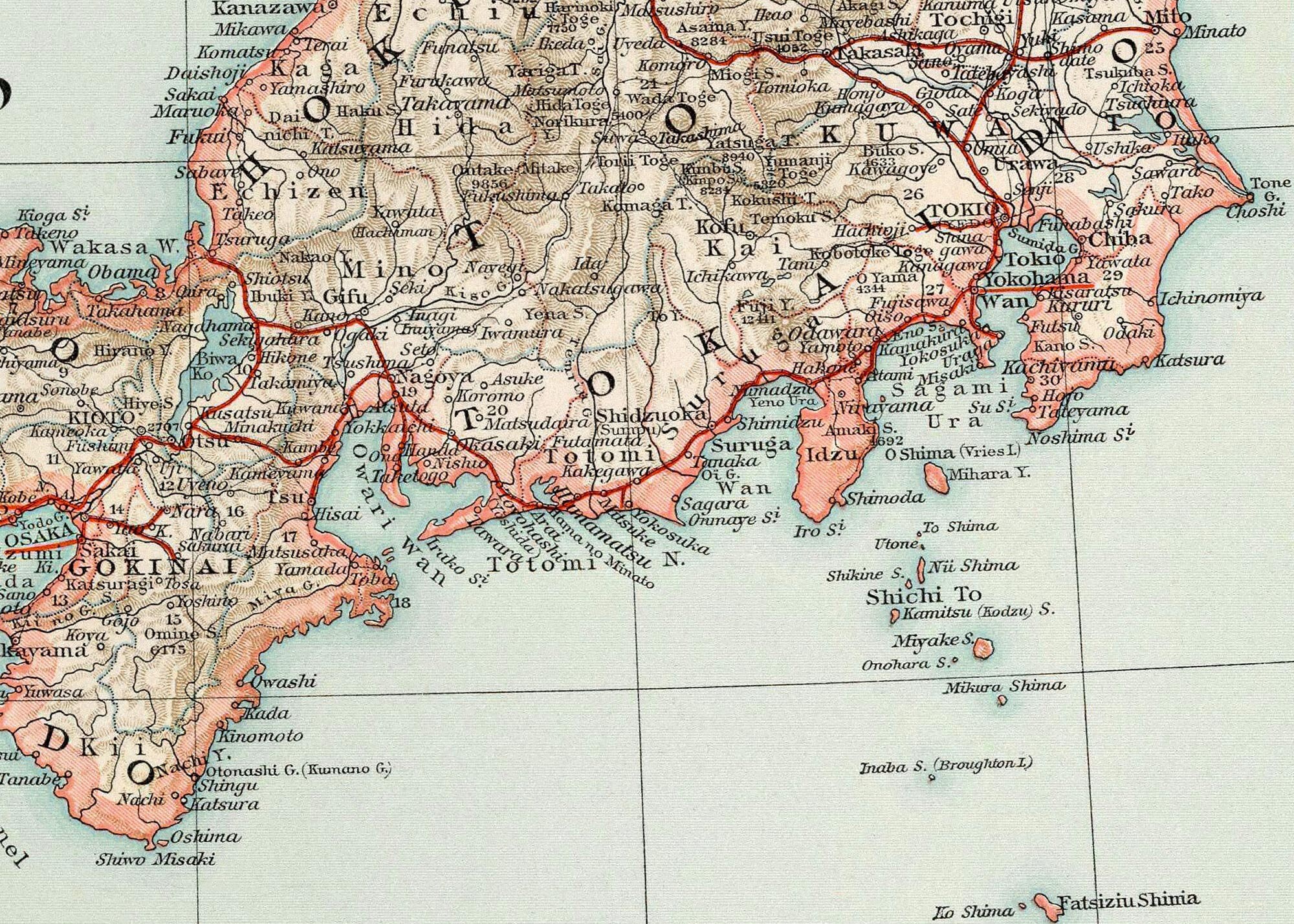 Japan Map 1902, Vintage Map of Japan in High Resolution Prints up