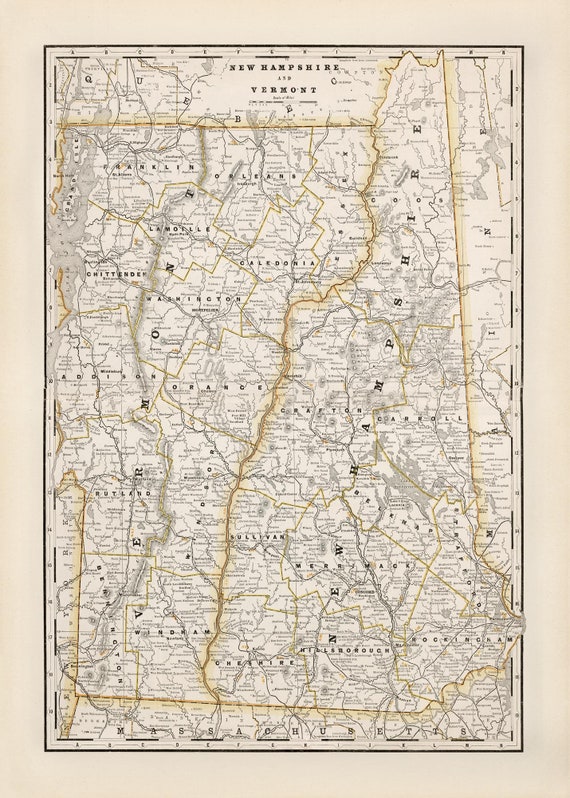 古地図（New Hampshire） BRM2636-Robinson-New-