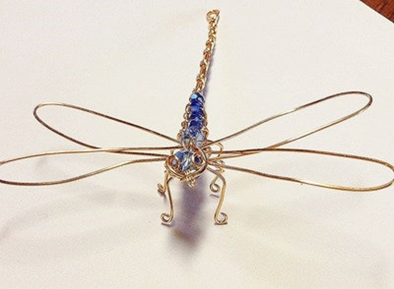 Wire and Bead Dragonfly Tutorial Etsy
