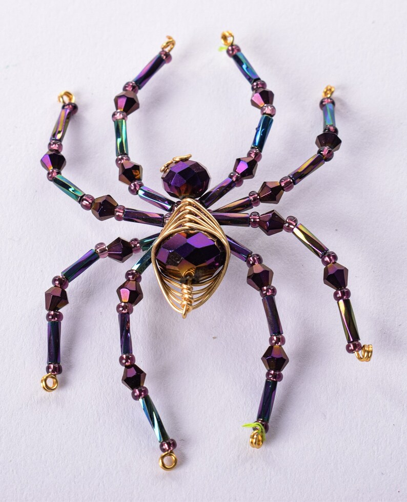 Purple Flash Spider is Looking for a Home Beads and Wire Etsy