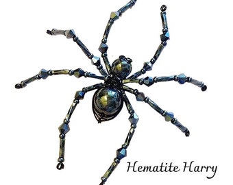 Hematite Harry is looking for a home - beads and wire