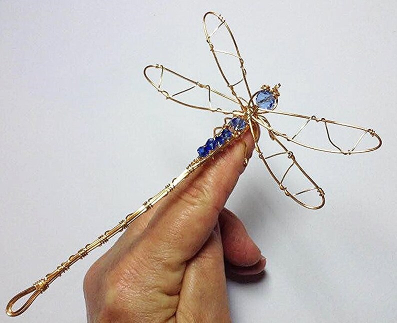 Wire and Bead Dragonfly Tutorial Etsy