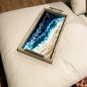 Customize Your Own Epoxy Ottoman Tray With Handles