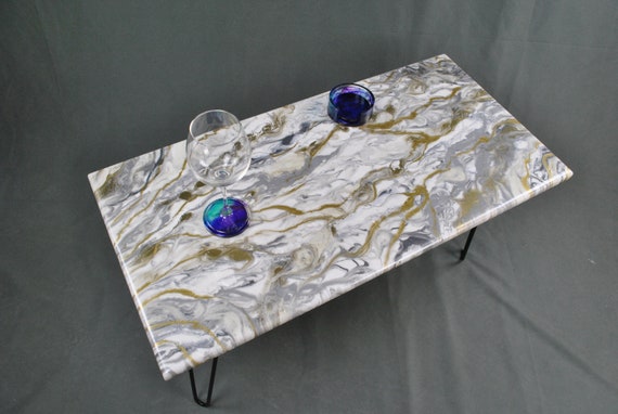Marble resin table on sale top