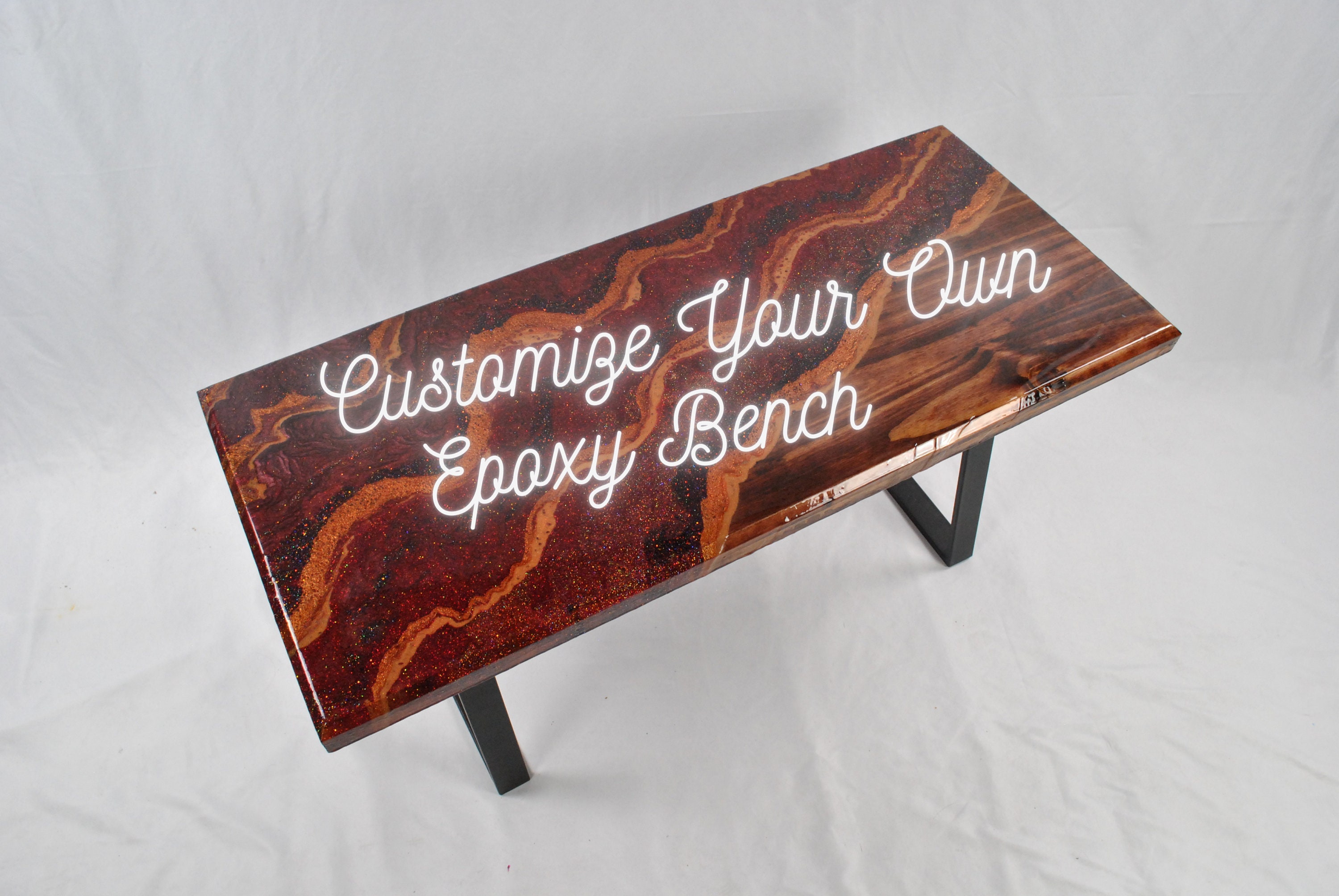 Epoxy Resin Entryway Bench Epoxy Bench Live Edge Bench Etsy