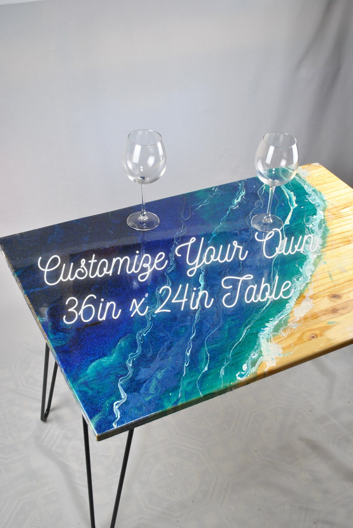 Custom 36in X 24in Epoxy Table Coffee Table Resin Coffee Etsy
