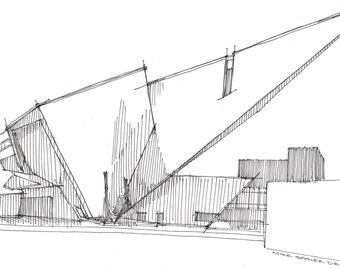 DENVER ART MUSEUM - Architecture, Colorado, Design, Libeskind, Modern Design, Drawing, Pen and Ink, Sketchbook, Drawn There