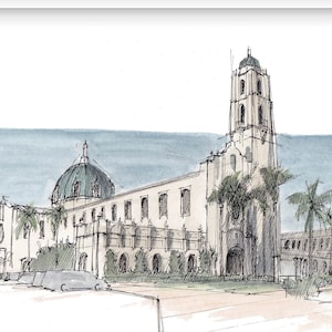 UNIVERSITY of SAN DIEGO - Architecture, California, Spanish Renaissance, Steeple, Tower, College, Campus, Quad, Masterplan, Drawn There