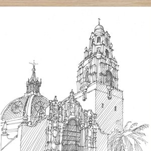 CALIFORNIA TOWER - Balboa Park, San Diego, California, Drawing, Pen and Ink, Sketchbook, Art, Architecture, Drawn There