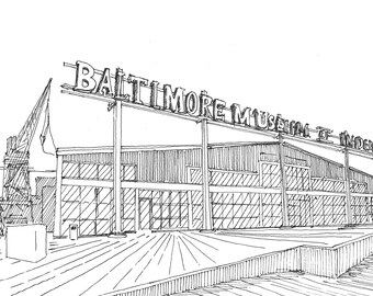 MUSEUM of INDUSTRY BALTIMORE - Wedding Venue, Drawing, Sketchbook, Pen and Ink, Architecture, Urbansketcher, Art, Drawn There