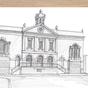 OLD EXCHANGE BUILDING - Charleston, South Carolina, Historic Architecture, Drawing, Pen and Ink, Sketchbook, Art, Print, Drawn There
