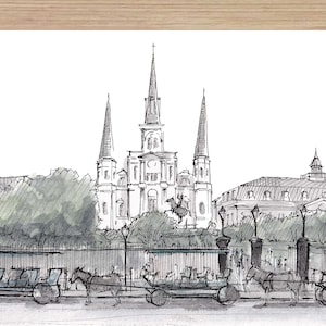 SAINT LOUIS CATHEDRAL - New Orleans, Louisiana, Drawing, Art, Sketch, Painting, Watercolor, Architecture, Sketchbook, Drawn There