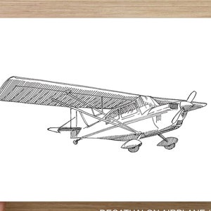 DECATHALON SMALL AIRPLANE - Plane, Fly, Travel, Flight, Ink Drawing, Line Drawing, Art, Print, Drawn There