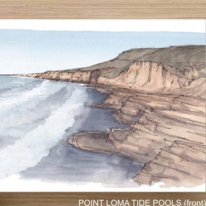 POINT LOMA Tide Pools - San Diego, Ocean, Beach, Cliff, Drawing, Watercolor, Painting, Sketchbook, Art, Print, Drawn There