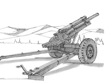 SNOWBIRD AVALANCHE GUN - Howitzer, Avalanche Safety, Ski Patrol, Snow, Pen and Ink, Line Drawing, Sketchbook, Drawn There