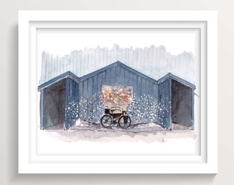 BROOKS RANGE General Store at the Northern End of The Dalton Highway in Prudhoe Bay, Deadhorse, Alaksa, Pan American Highway, Drawn There