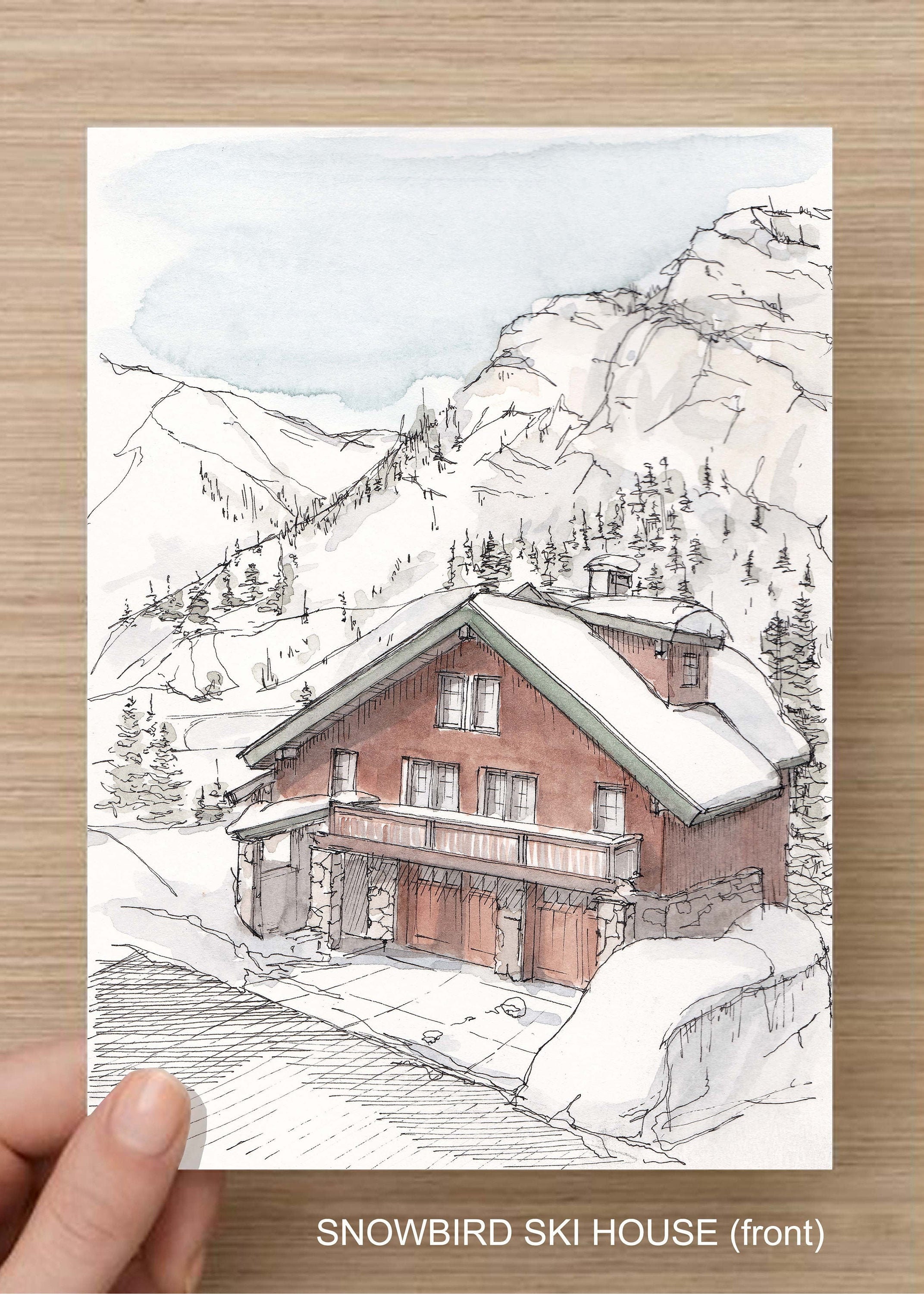 Snowbird Ski House Alta Salt Lake City Utah Ink And Etsy