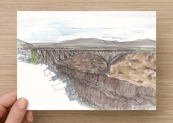 Rio Grande Bridge Near Taos New Mexico Gorge River Etsy Rio Grande Bridge Near Taos New Mexico Gorge River Etsy