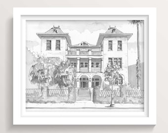 HOTEL HAVANA - San Antonio, Texas, Boutique Hotel Wedding Invitation, Pen and Ink Drawing, Architecture Painting, Drawn There