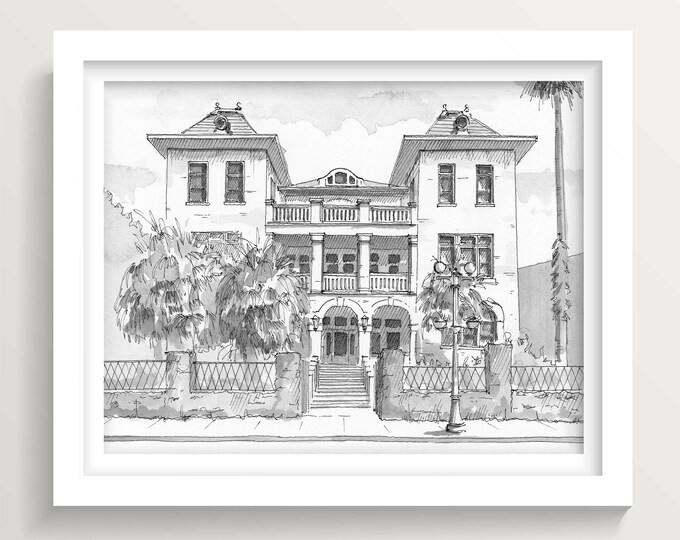 HOTEL HAVANA - San Antonio, Texas, Boutique Hotel Wedding Invitation, Pen and Ink Drawing, Architecture Painting, Drawn There