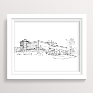 IN-N-OUT BURGER - Fast Food, Hamburger, Classic, California, Drawing, Art, Burger, Restaurant, Architecture, West Coast, Palm Trees