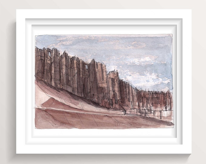 BRYCE CANYON - Peekaboo Trail, Hoodoo, Utah National Park, Plein Air Ink and Watercolor Painting, Drawing, Sketchbook Art, Drawn There