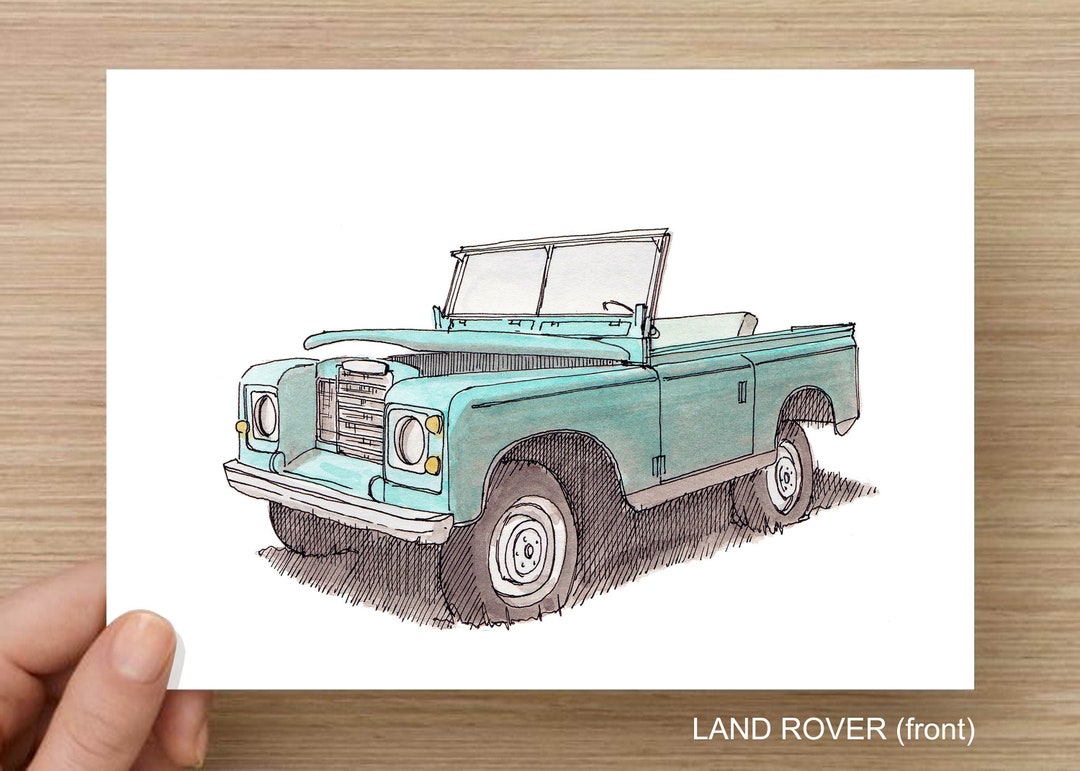 Land Rover RangeRover アートスケッチ サイン、専用ケース付 Land Rover RangeRover アートスケッチ サイン、専用ケース付 Land